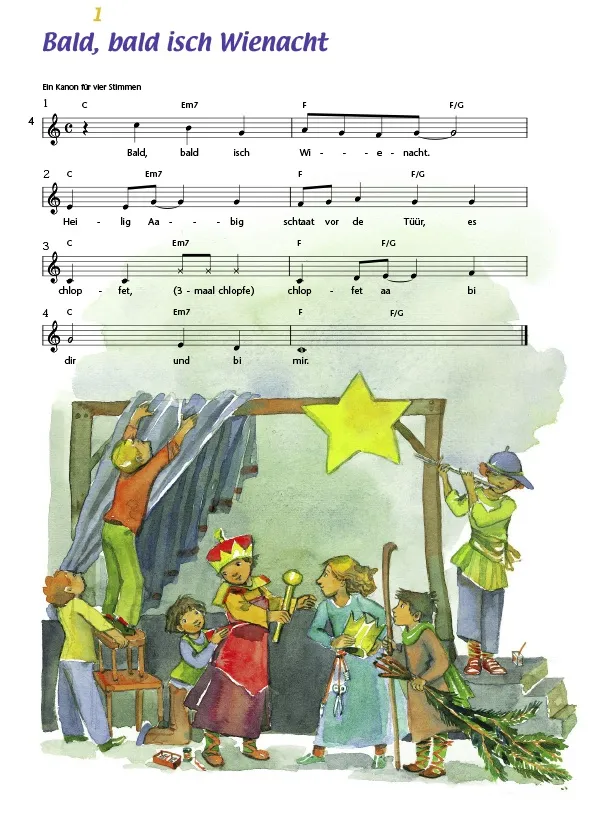 Liedblatt Bald, bald isch Wiehnacht Liedblatt Bald, bald isch Wiehnacht